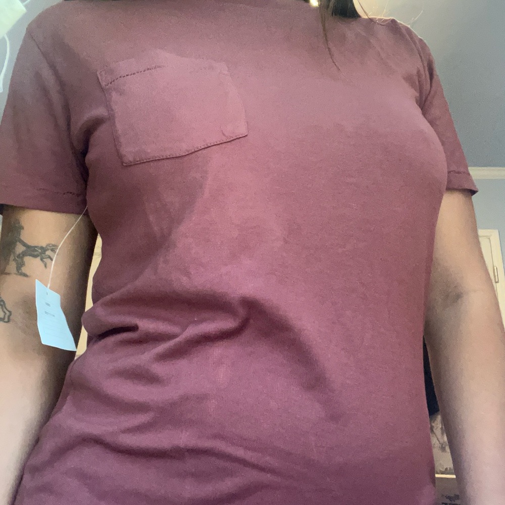 Urban Outfitters Burgundy Short Sleeve Tee